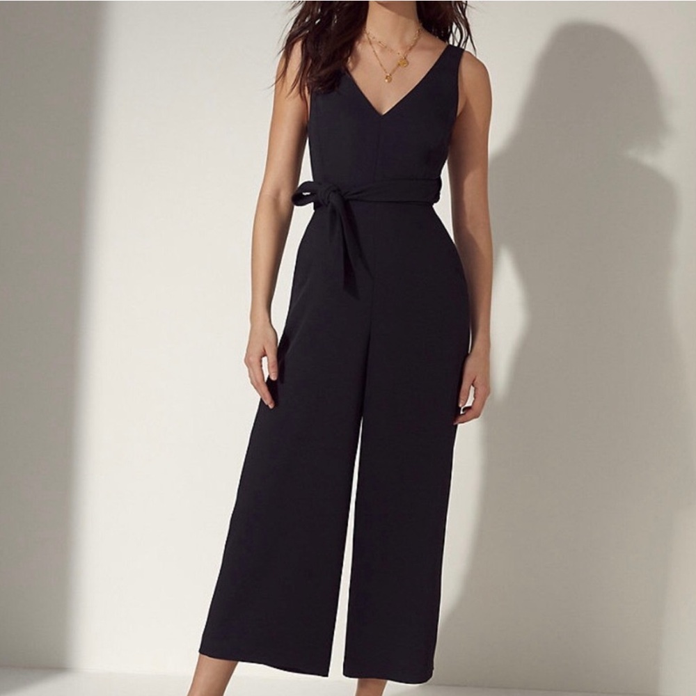 Wilfred Classic Black V-Neck Jumpsuit